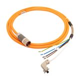 Cable, Motor Power, 1000V Hybrid, 6 Conductor, 14AWG, 20m