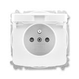 5519A-A02397 B Socket outlet with earthing pin, shuttered, with hinged lid