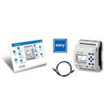 Starter package consisting of EASY-E4-DC-12TC1, patch cable and software license for easySoft
