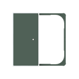 SR-2-85CM 2-gang f@h cover plate for Switch/push button Two-part button Green - Sky Niessen