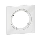 Dooxie square plate 1 post IP44 white finish