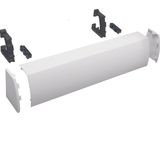 cable cover, 3-section, box fixation, Hx W x D176 x 800 x 135mm, RAL90