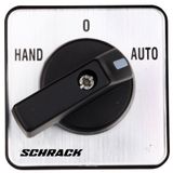 Changeover switch, 4 hole mounting, 1P, 20A, HAND-0-AUTO