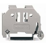 Screwless end stop 10 mm wide for DIN-rail 35 x 15 and 35 x 7.5 gray