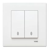 Karre White (Quick Connection) Two Gang Switch-Two Way Switch