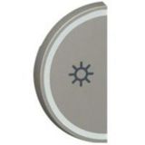 Round key cover Arteor BUS/SCS - light symbol - 1 module - magnesium