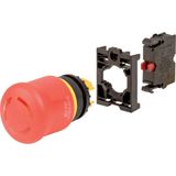 Emergency stop/emergency switching off pushbutton, RMQ-Titan, 1 NC, blister pack