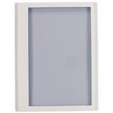 Flush mounted steel sheet door white, for 24MU per row, 4 rows