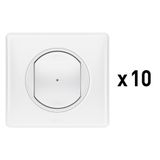 10 X CONNECTED LIGHT DIMMER SWITCH WITH NEUTRAL 150W CELIANE WHITE