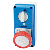 VERTICAL FIXED INTERLOCKED SOCKET OUTLET - WITH BOTTOM - WITH FUSE-HOLDER BASE - 3P+N+E 32A 346-415V - 50/60HZ 6H - IP67