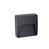 Wall fixture IP65 Grove Opaque Square LED 2.6W 4000K Black 89lm