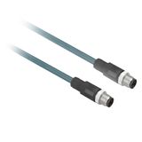 OsiSense XG cable M12/M12 D coded - Ethernet - 25m