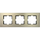 Novella Accessory Aluminium - Bronze Three Gang Frame