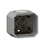 Plexo™ - 1-gang surface box with 2 membrane glands (2 x 1 entry) - IP55 - Grey