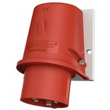 Wall mounted inlet, 16A 5p 6h 400V, IP44, screw terminals
