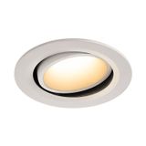 NUMINOS® MOVE DL L, Indoor LED recessed ceiling light white/white 3000K 20° rotating and pivoting