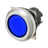 Pushbutton A30NZ Ø30 mm, bezel brushed metal, FLAT, MOMENTARY, CAP COL