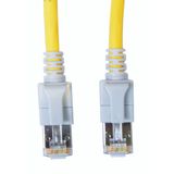 LED Patchcord RJ45 shielded, Cat.6a 10GB, LS0H,yellow, 7.0m