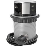 Socket tower 3x Silver PG connector
