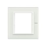 AXOLUTE - COVER PLATE 3+3P WHITE GLASS