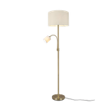 Hotel floor lamp E27+E14 matt brass