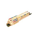 SCREW CLAMP TERMINAL BLOCK, FEED THROUGH, BEIGE, 8X40X37MM