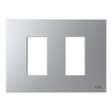 N2372.3 PL Frame 1+1 modules 2gang Silver - Zenit