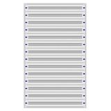 Flush-mount. distribution board 5U-42K,H:2025 W:1230 D:250mm