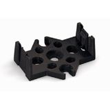 Mounting plate 3-pole for distribution connectors black