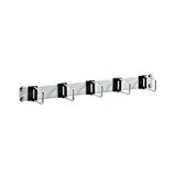 19" routing panel 1U chrome bracket 110 RAL7035 lightgrey