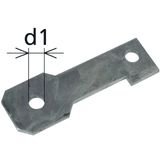 Flat connection bracket IF3 bore diameter d1 11 mm