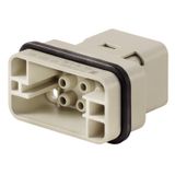 Contact insert (industry plug-in connectors), Male, 500 V, 16 A, Numbe