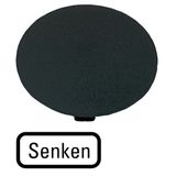 Button plate, mushroom black, DECREASE