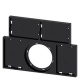 Label holder, flat, black, for 4 la...