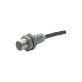 Proximity switch, E57 Premium+ Short-Series, 1 N/O, 2-wire, 40 - 250 V AC, M12 x 1 mm, Sn= 2 mm, Flush, Stainless steel, 2 m connection cable