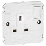 Arteor™ - Double pole socket - BS 1363:2 - 13A- 2P+E switched - 1-gang - White