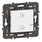 Wireless control for 2 departure/arrival scenarios for connected installation Mosaic with Netatmo - white without plate