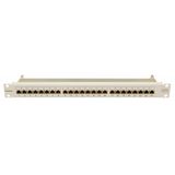 Patchpanel 19" 24xRJ45 shielded, Cat.6, 1U, RAL7035