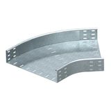 RB 45 850 FT  Bend 45°, horizontal, circular design, 85x500, Steel, St, hot-dip galvanized, DIN EN ISO 1461