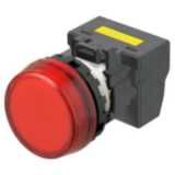 M22N Indicator, Plastic flat etched, Red, Red, 220/230/240 V AC, push-