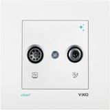 Karre Clean White Sat Socket Trans (Sat-TV) (8-11dB)