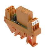Relay module, soldered relay, 24 V DC ±10 %, red LED, Free-wheeling di