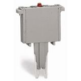 Component plug for carrier terminal blocks 2-pole gray