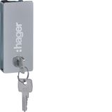 Key lock,vega,type 1242E,2 keys,for transparent doors,1-4row
