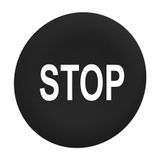 KUN.VERZ.DRUKKN.KAPJE ZWART ''STOP''