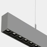 Lineal lighting system Infinite Pro 1700mm Suspended Opticell 21.36W LED neutral-white 4000K CRI 80 ON-OFF Grey IP40 3657lm