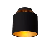 Lucide FUDRAL - Flush ceiling light - Ø 20 cm - 1xE27 - Black