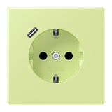 SCHUKO socket with USB type C LC32053 LC1520-18C222