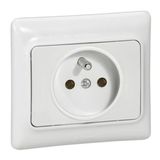 2P+E French standard socket outlet Kaptika - flush mounting - 16 A 250 V~ - white