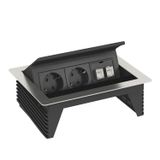 DBK2-D3 D2S2K Deskbox, foldable for installation in table tops 210x167x68
